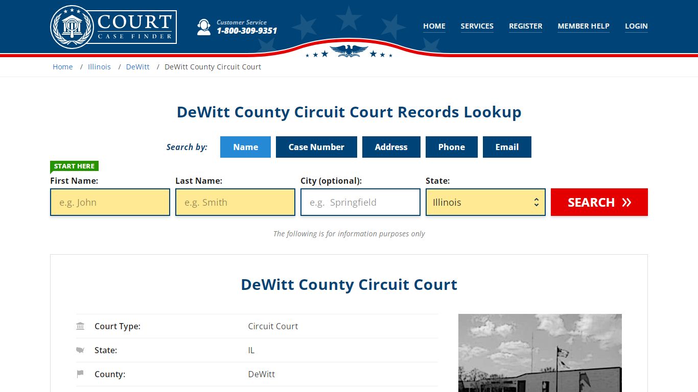DeWitt County Circuit Court Records Lookup